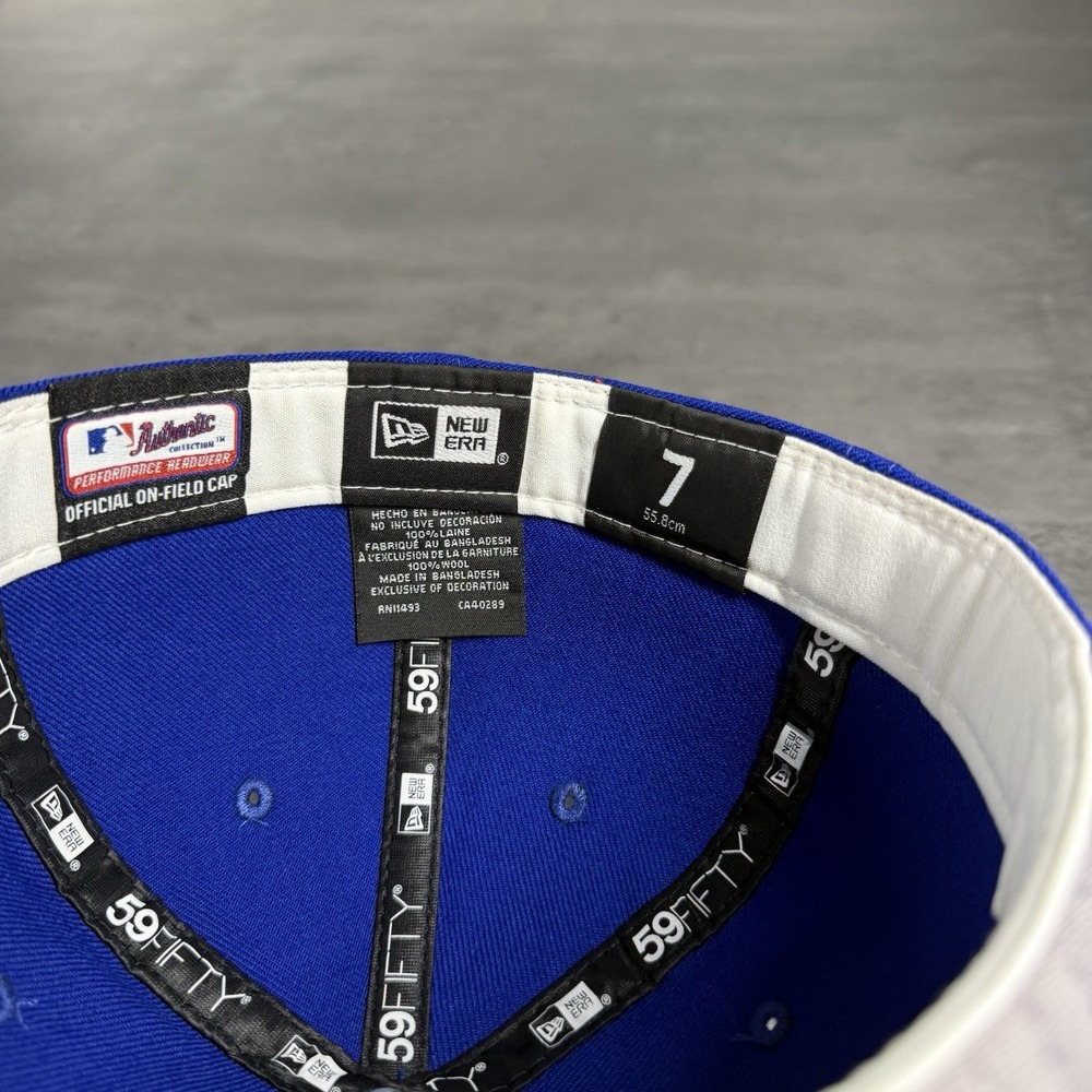 Toronto Blue‎ Jays Hat New Era Cap 7 Blue Red Canada Maple Leaf Big Logo 59Fifty - Picture 6 of 7